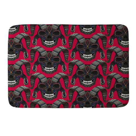 Sharon Turner demon skull red Memory Foam Bath Mat