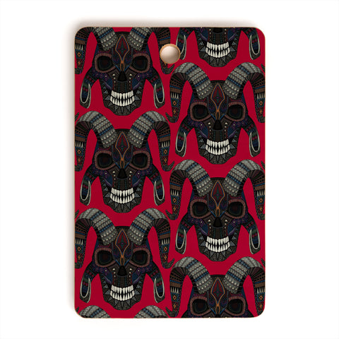Sharon Turner demon skull red Cutting Board Rectangle