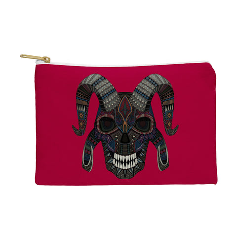 Sharon Turner demon skull red Pouch