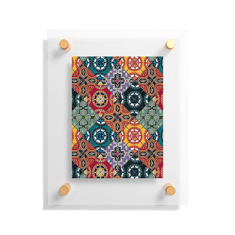 Sharon Turner DESEO BOLD spanish tile Floating Acrylic Print