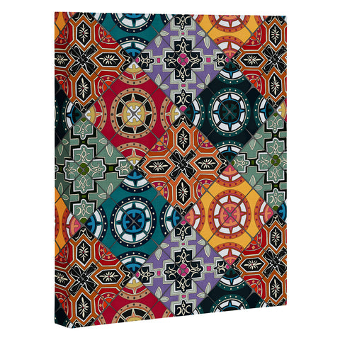 Sharon Turner DESEO BOLD spanish tile Art Canvas