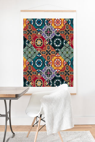 Sharon Turner DESEO BOLD spanish tile Art Print And Hanger