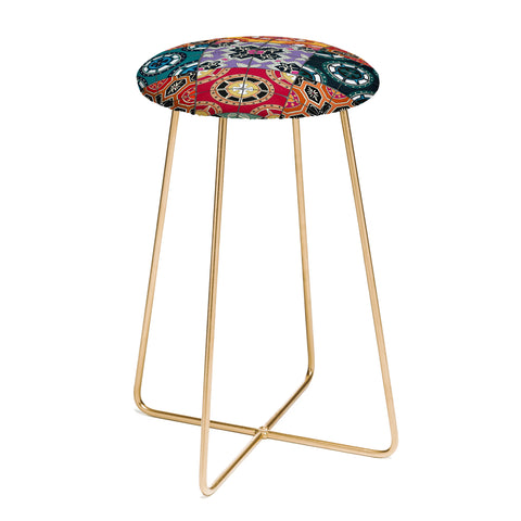 Sharon Turner DESEO BOLD spanish tile Counter Stool
