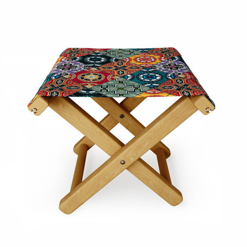 Sharon Turner DESEO BOLD spanish tile Folding Stool