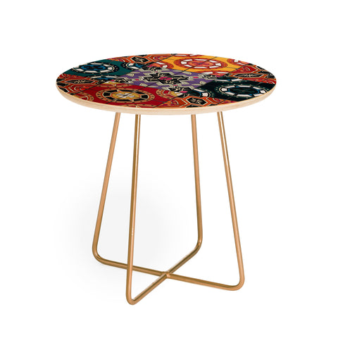 Sharon Turner DESEO BOLD spanish tile Round Side Table