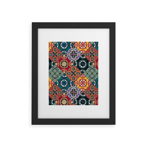 Sharon Turner DESEO BOLD spanish tile Framed Art Print