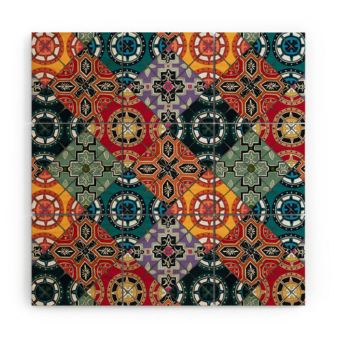 Sharon Turner DESEO BOLD spanish tile Wood Wall Mural