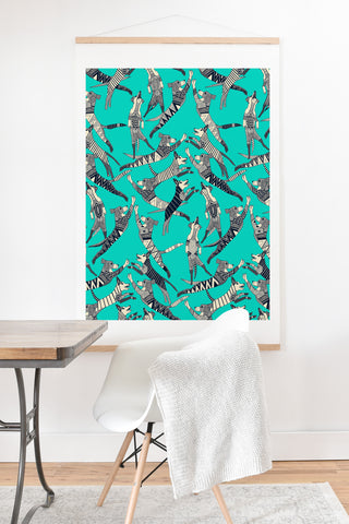 Sharon Turner dog party Art Print And Hanger