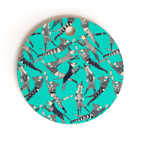 Sharon Turner dog party Cutting Board Round