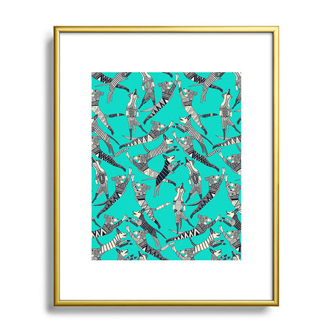 Sharon Turner dog party Metal Framed Art Print