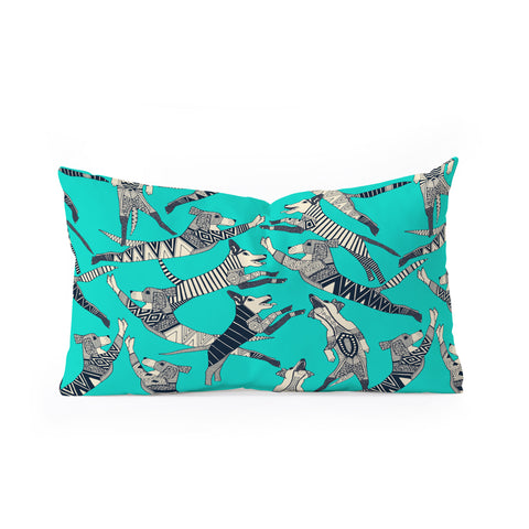 Sharon Turner dog party Oblong Throw Pillow