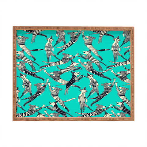 Sharon Turner dog party Rectangular Tray