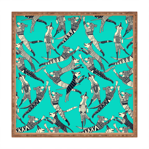 Sharon Turner dog party Square Tray