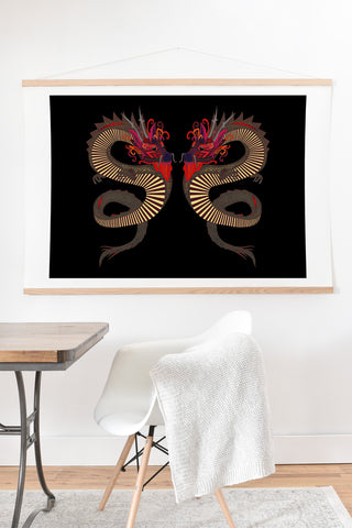 Sharon Turner Dragon Ink Art Print And Hanger