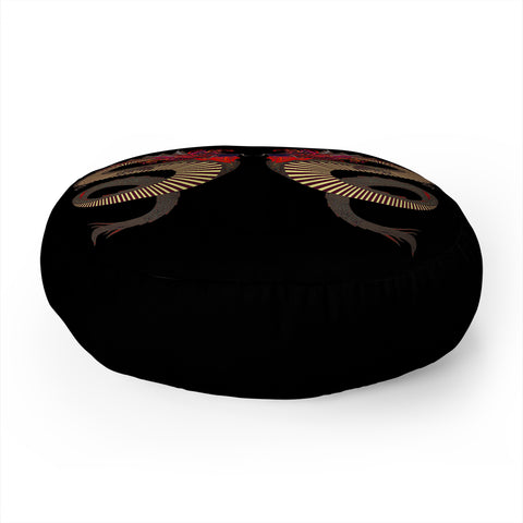 Sharon Turner Dragon Ink Floor Pillow Round