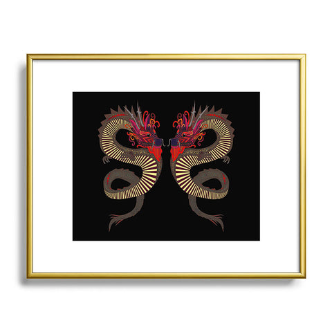 Sharon Turner Dragon Ink Metal Framed Art Print
