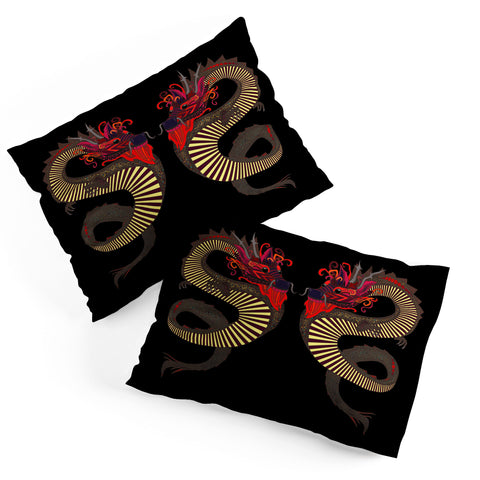 Sharon Turner Dragon Ink Pillow Shams