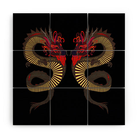 Sharon Turner Dragon Ink Wood Wall Mural