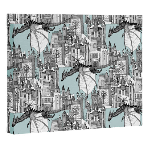 Sharon Turner Dragon Kingdom Winter Toile Art Canvas