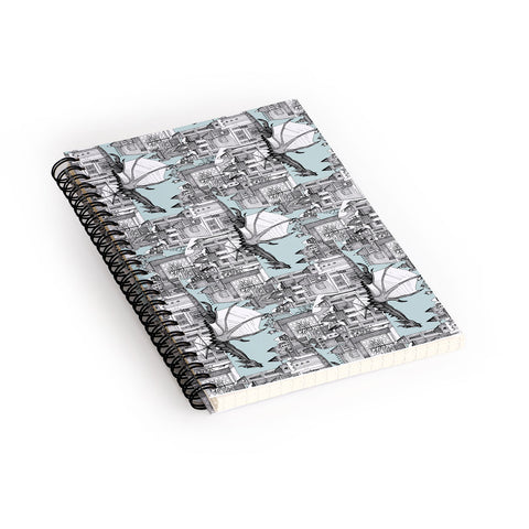 Sharon Turner Dragon Kingdom Winter Toile Spiral Notebook