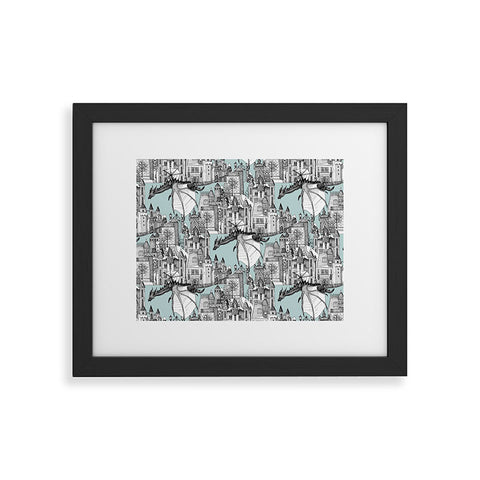 Sharon Turner Dragon Kingdom Winter Toile Framed Art Print
