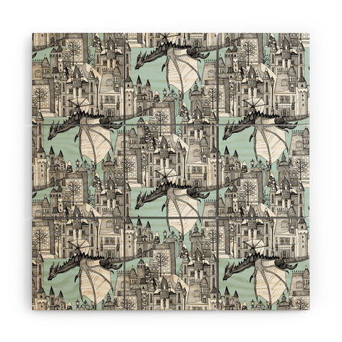 Sharon Turner Dragon Kingdom Winter Toile Wood Wall Mural
