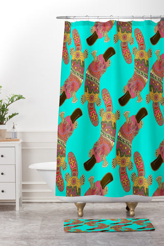 Sharon Turner Duck Billed Platypus Shower Curtain And Mat