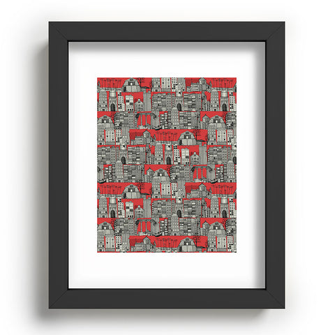 Sharon Turner dystopian toile red Recessed Framing Rectangle