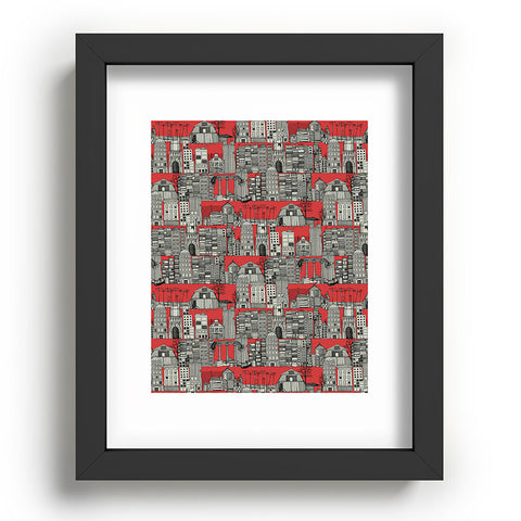 Sharon Turner dystopian toile red Recessed Framing Rectangle