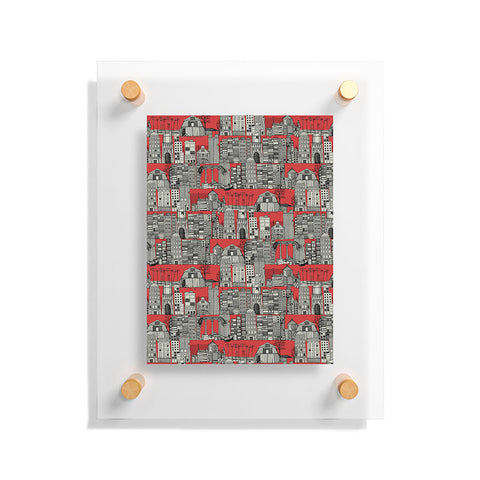 Sharon Turner dystopian toile red Floating Acrylic Print