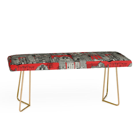 Sharon Turner dystopian toile red Bench