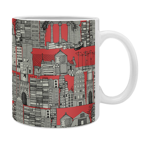 Sharon Turner dystopian toile red Coffee Mug