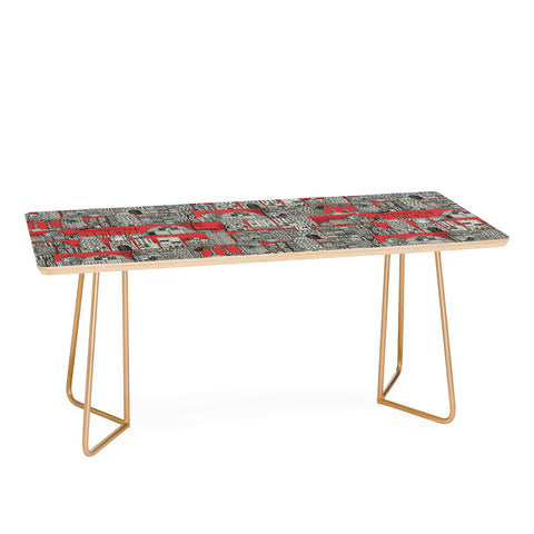 Sharon Turner dystopian toile red Coffee Table