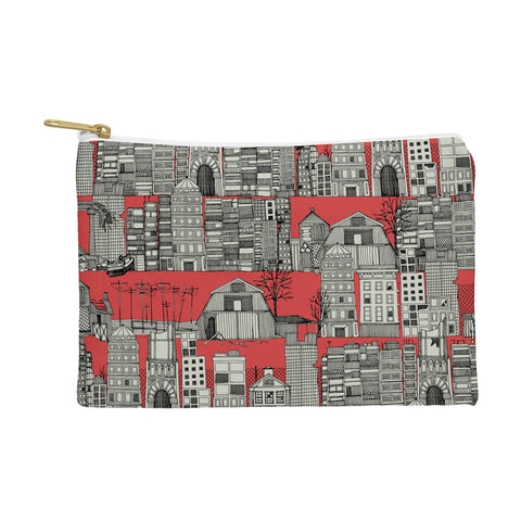 Sharon Turner dystopian toile red Pouch