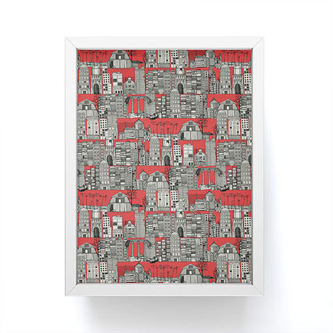 Sharon Turner dystopian toile red Framed Mini Art Print