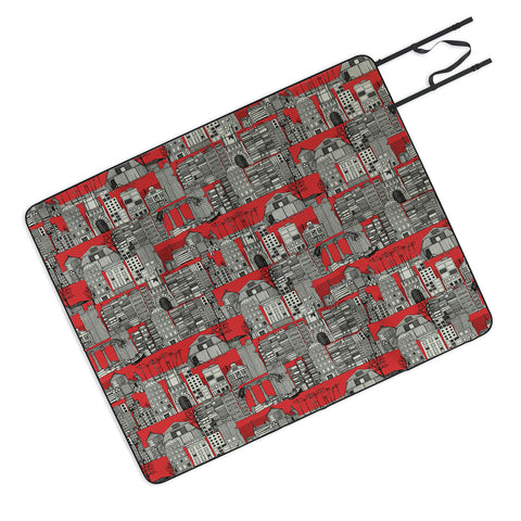 Sharon Turner dystopian toile red Picnic Blanket