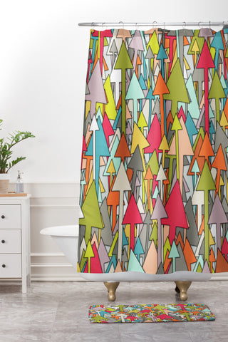 Sharon Turner Earth Up Shower Curtain And Mat