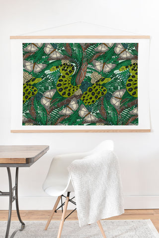 Sharon Turner entangled forest mint Art Print And Hanger