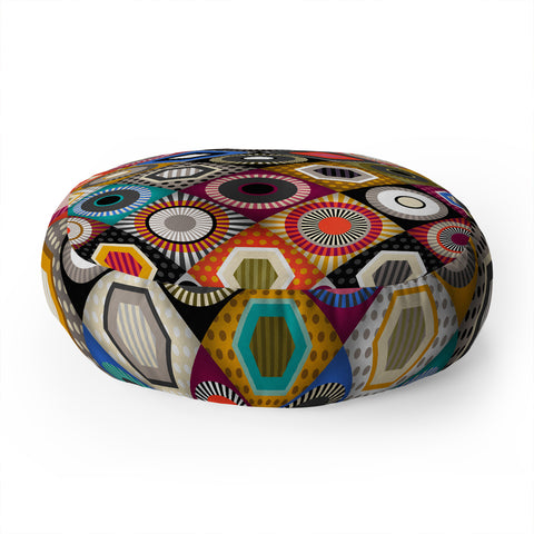 Sharon Turner festival diamond Floor Pillow Round