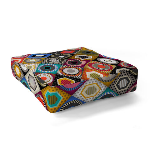 Sharon Turner festival diamond Floor Pillow Square