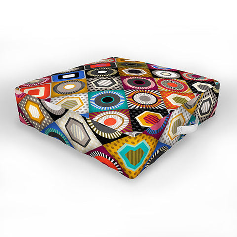 Sharon Turner festival diamond Outdoor Floor Cushion