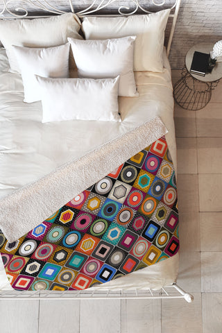 Sharon Turner festival diamond Fleece Throw Blanket