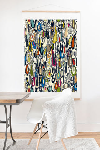 Sharon Turner festival droplets Art Print And Hanger