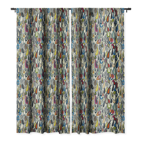 Sharon Turner festival droplets Blackout Window Curtain