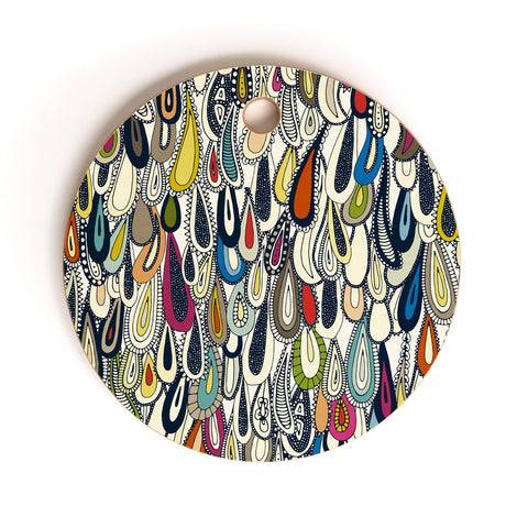 Sharon Turner festival droplets Cutting Board Round
