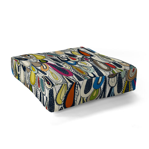 Sharon Turner festival droplets Floor Pillow Square