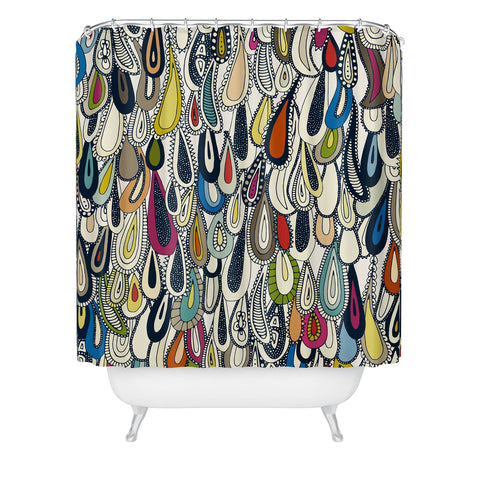 Sharon Turner festival droplets Shower Curtain