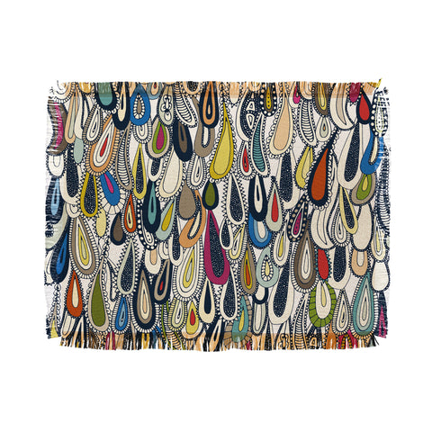 Sharon Turner festival droplets Throw Blanket