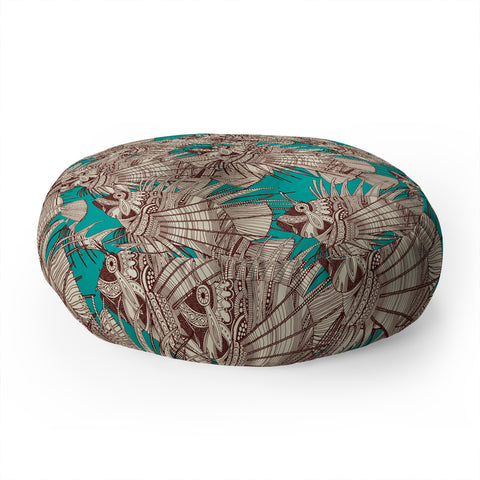 Sharon Turner fish mirage Floor Pillow Round