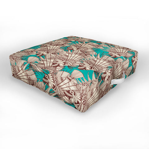 Sharon Turner fish mirage Outdoor Floor Cushion